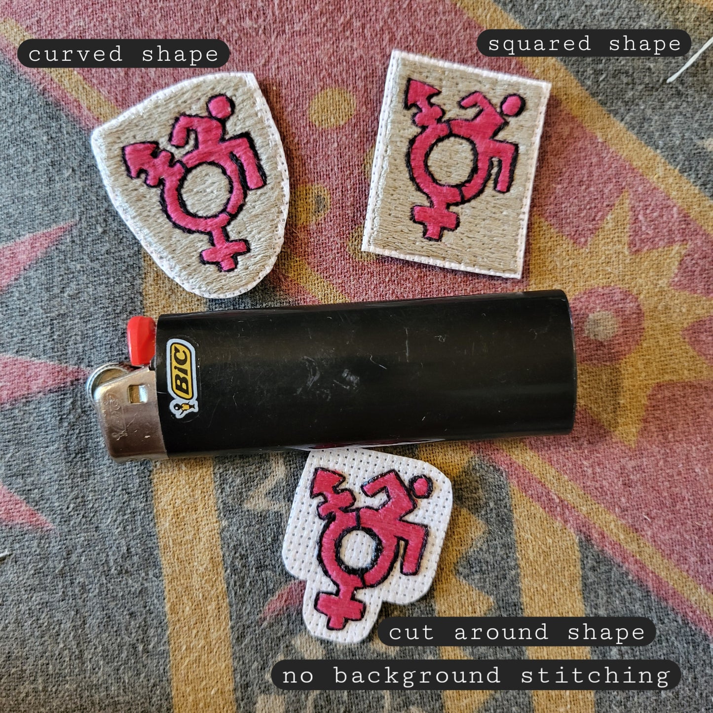 Queer Cripple Pride Patch, Hand Stitched