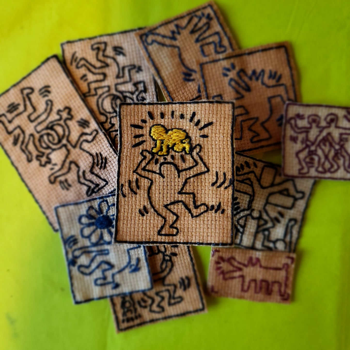 Raised Radiant Baby, Keith Haring Hand Embroidered Patch