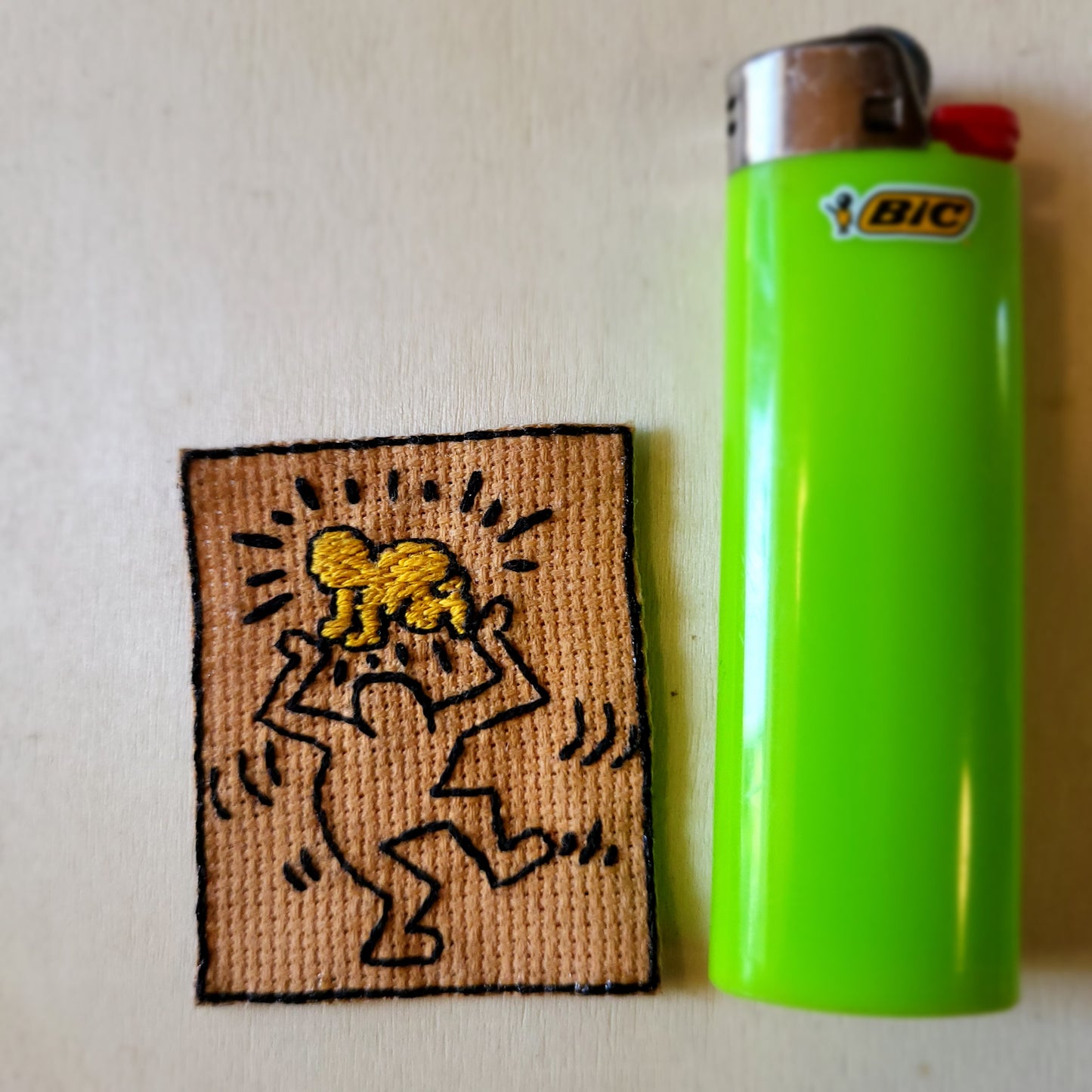 Raised Radiant Baby, Keith Haring Hand Embroidered Patch