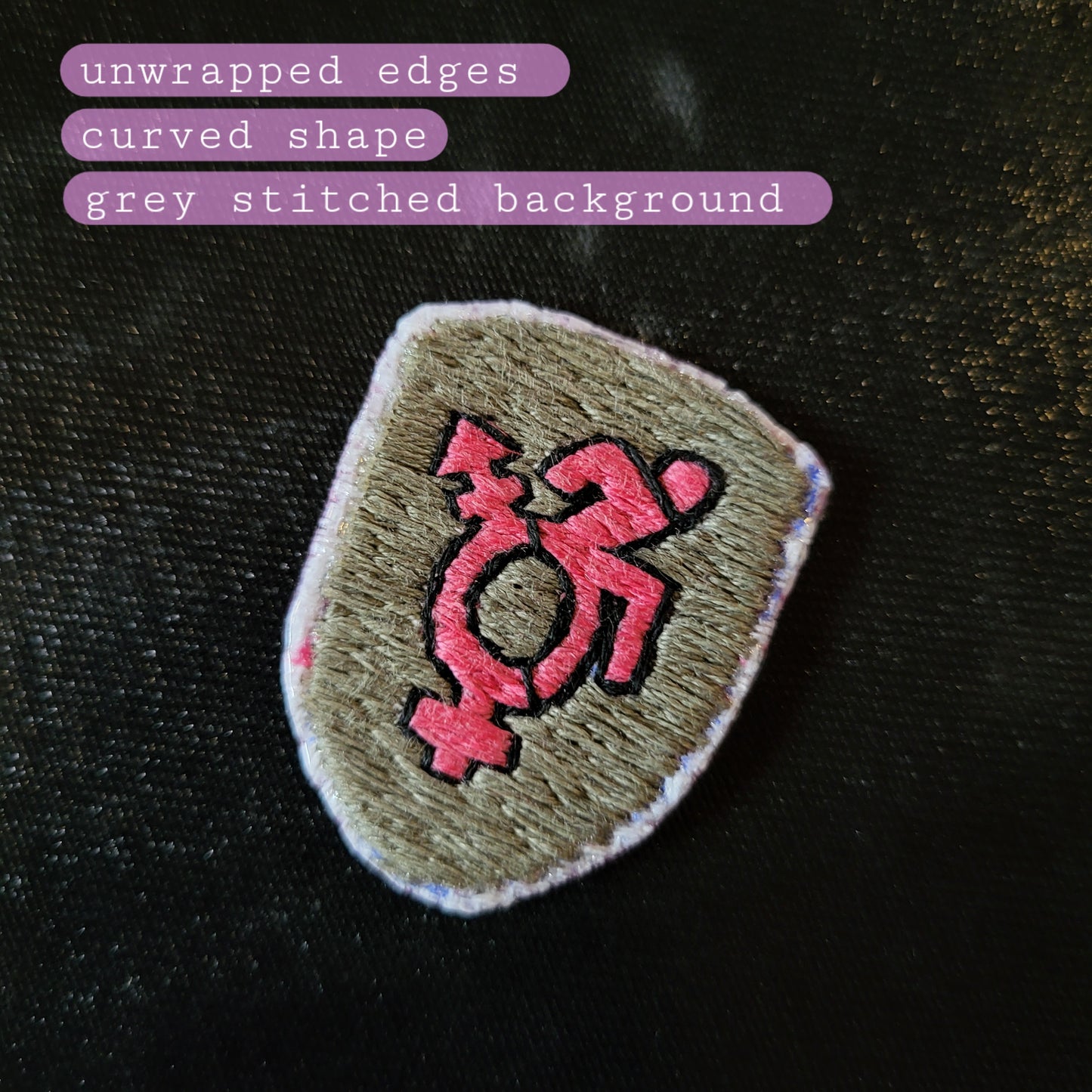 Queer Cripple Pride Patch, Hand Stitched