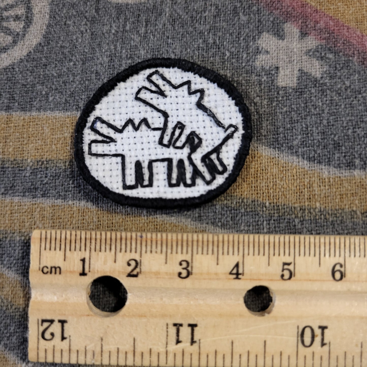 F*cking Dogs, a Keith Haring Hand Embroidered Patch