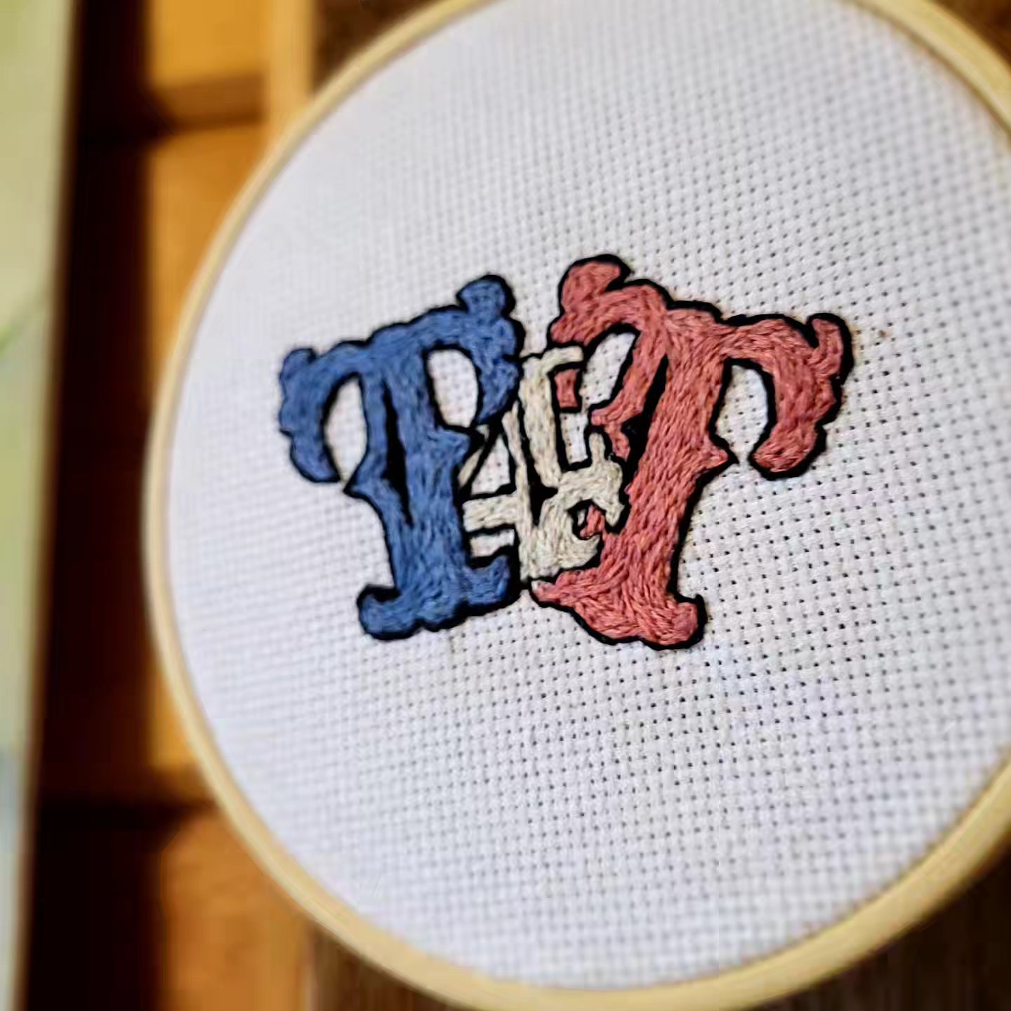 T4T trans pride Hand Stitched Embroidery (hoop or patch)
