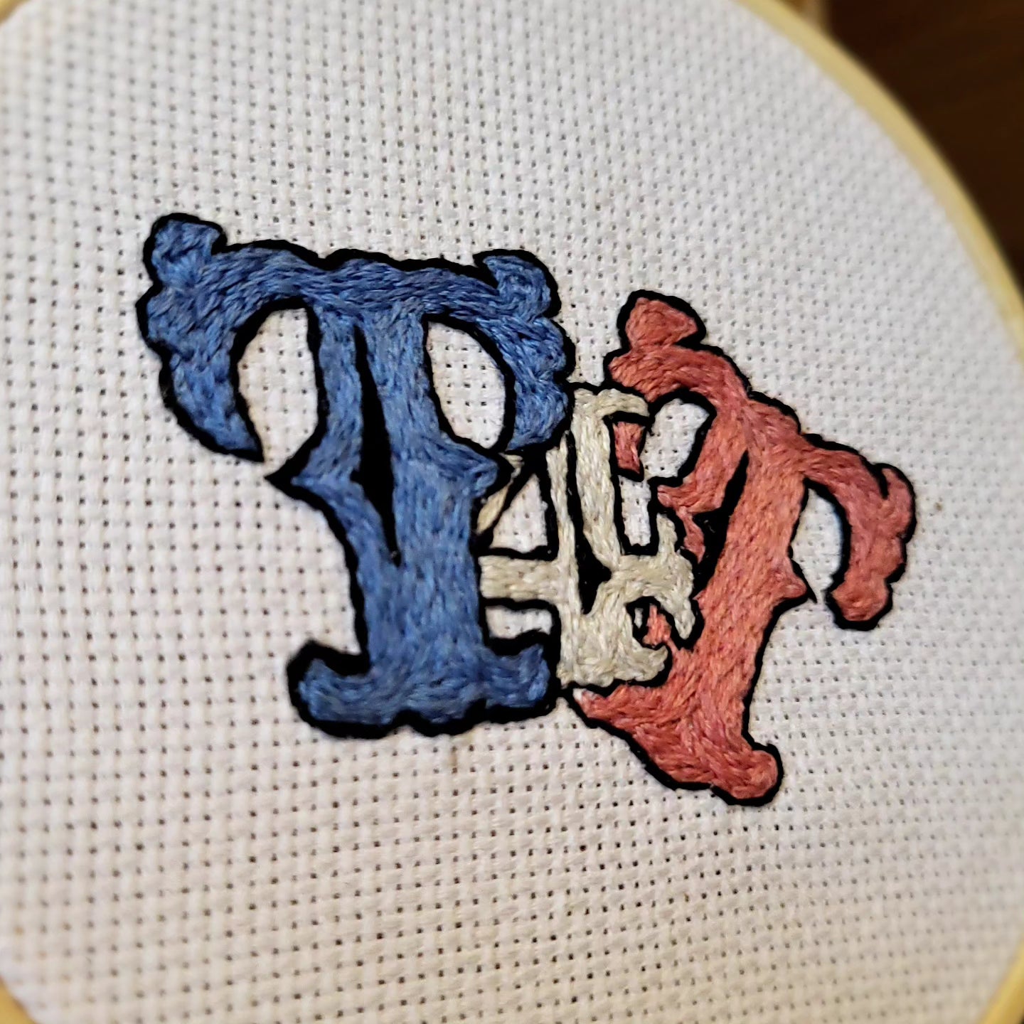 T4T trans pride Hand Stitched Embroidery (hoop or patch)