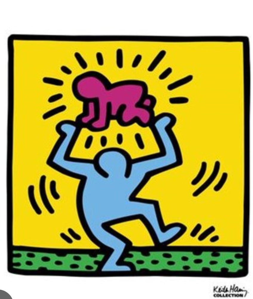 Raised Radiant Baby, Keith Haring Hand Embroidered Patch