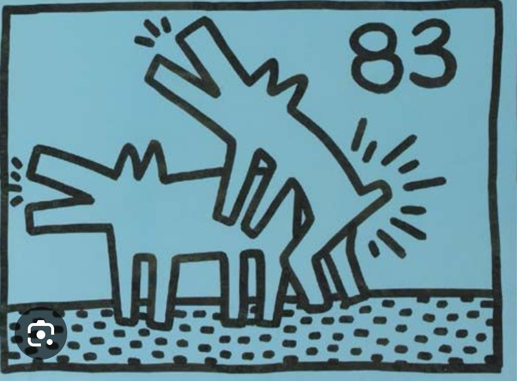 F*cking Dogs, a Keith Haring Hand Embroidered Patch
