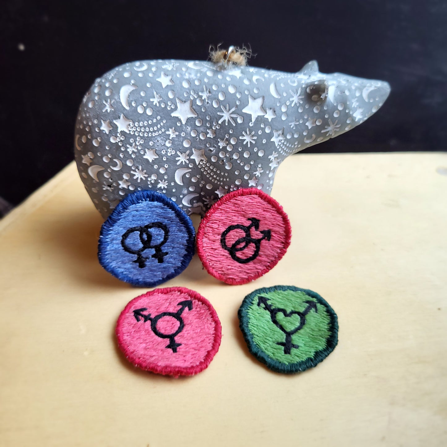 Queer Merit Patches, Custom, handstitched