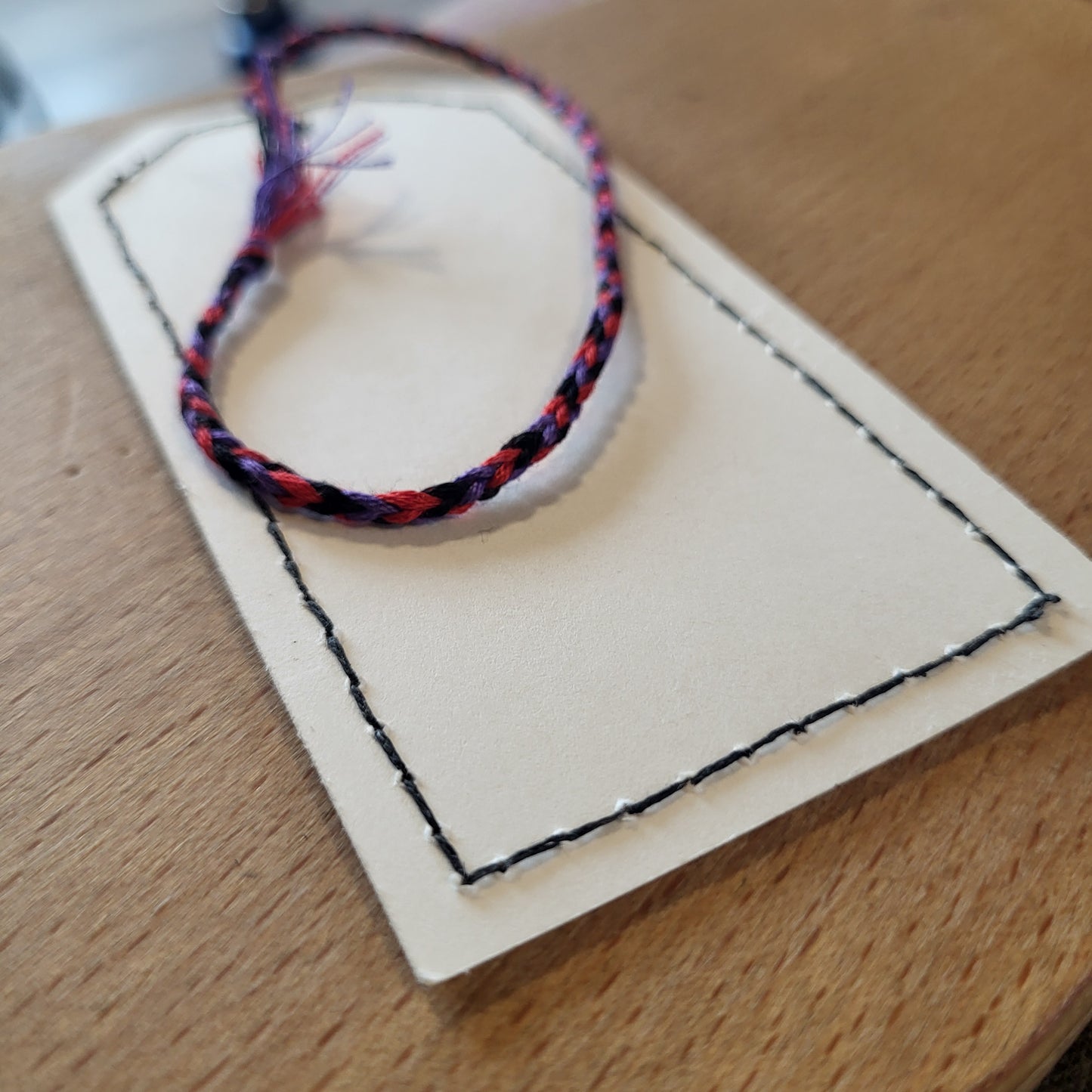 bookmark, handmade keith haring heart dancer embroidery