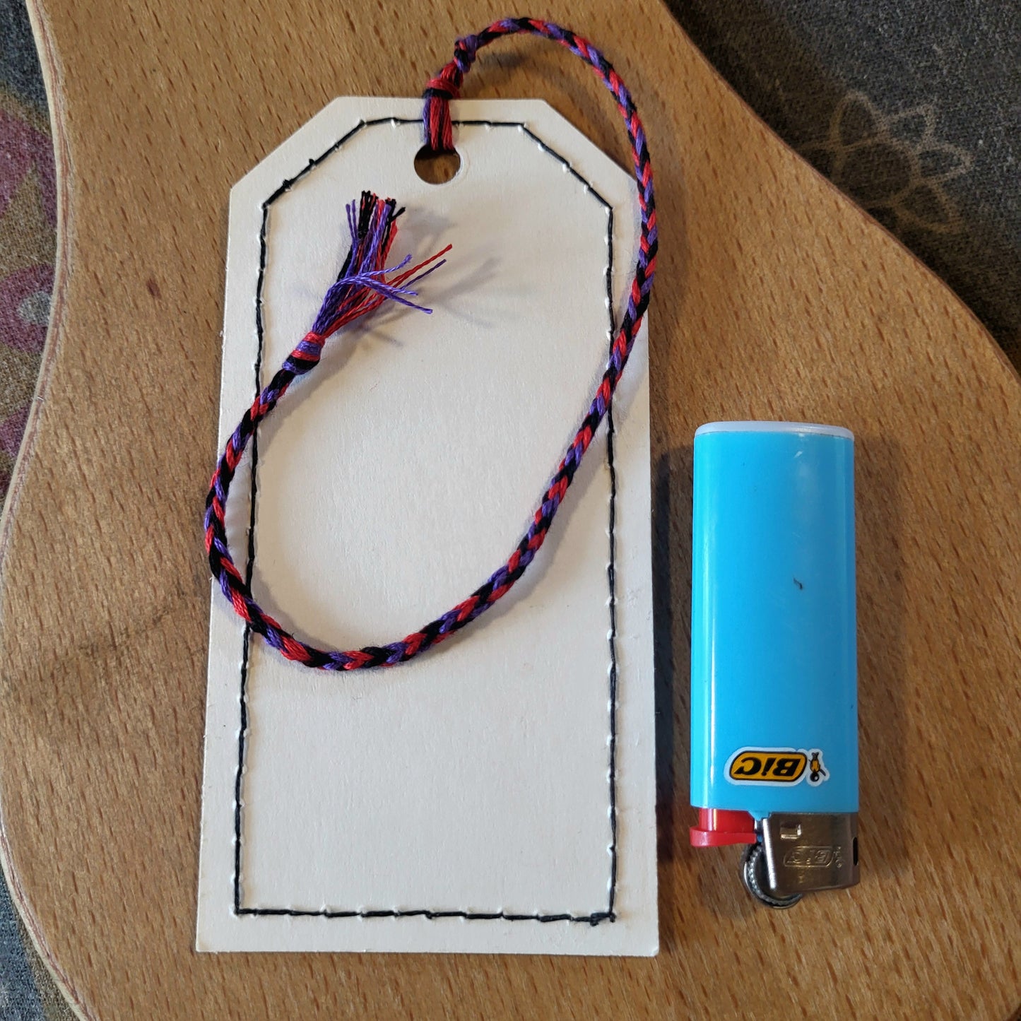 bookmark, handmade keith haring heart dancer embroidery