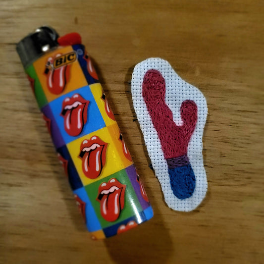Bi-vibe Vibrator Rabbit Patch, handstitched