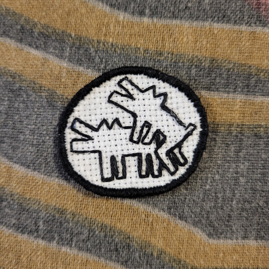F*cking Dogs, a Keith Haring Hand Embroidered Patch