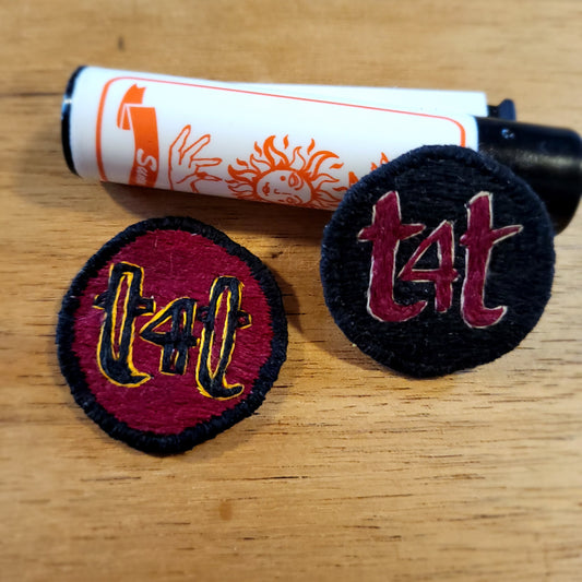 T4T badges, handstitched patches.