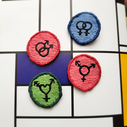 Queer Merit Patches, Custom, handstitched